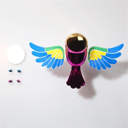 Moving Wind Swinging Bird Wings for Car Side Mirror – Decorative Flying Bird (Pack of 2)
